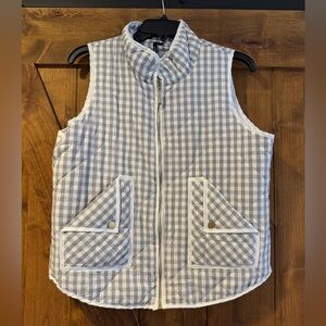 STYLEHOLIC Women's Quilted Gingham Vest Size L Outdoor Layering Puffer Vest Prep